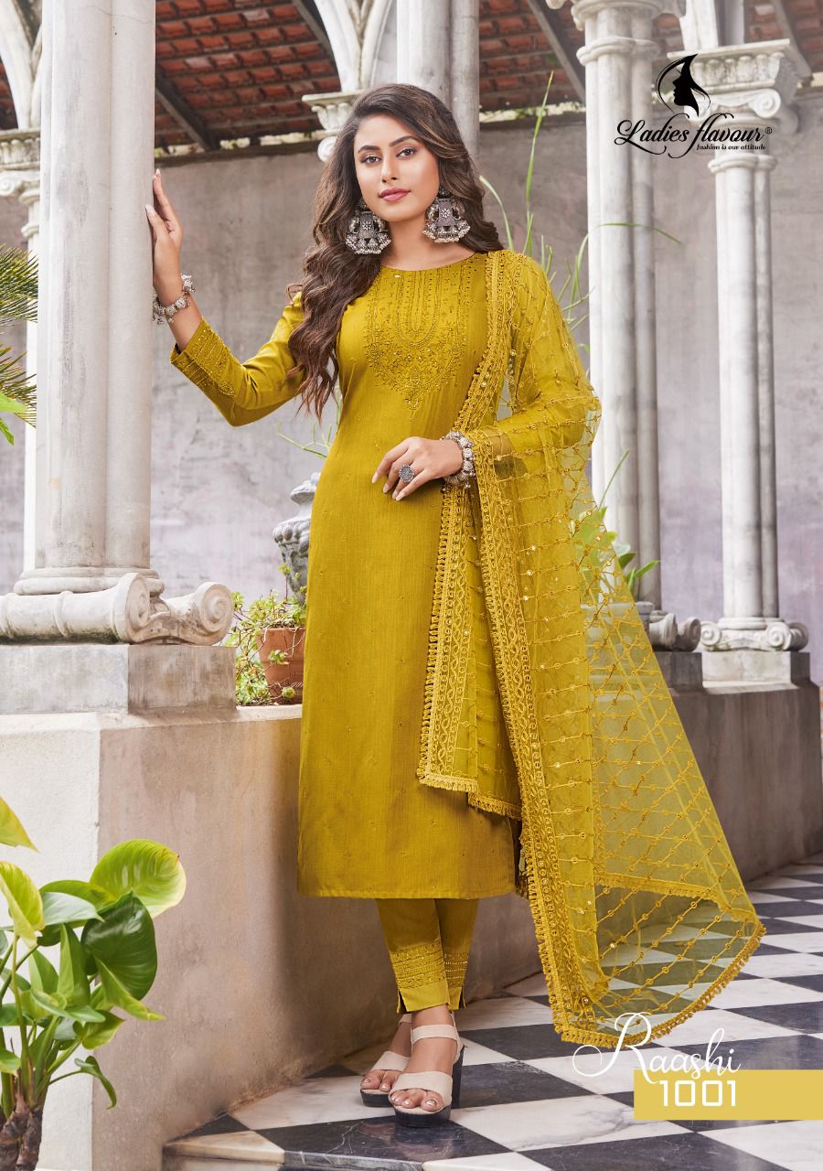 Ladies Flavour Raashi Festive Wear Wholesale Readymade Salwar Suit Catalog